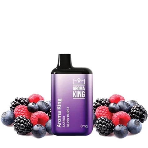 Безнікотинова Одноразова Електронна Сигарета Aroma King Berry Burst (Ягоди Бурст) (5500 Затяжок)